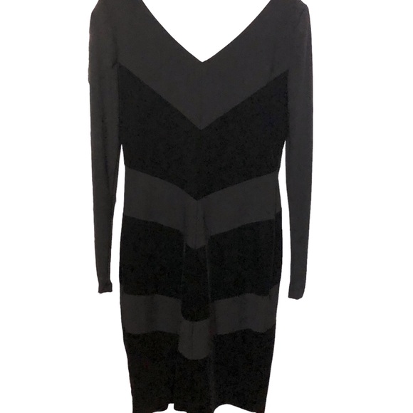 Lauren Ralph Lauren Velvet Chevron Jersey Dress SZ 4 - Picture 2 of 9